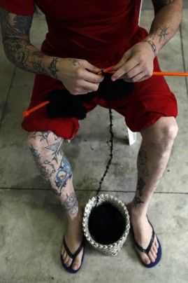 knitting their time away